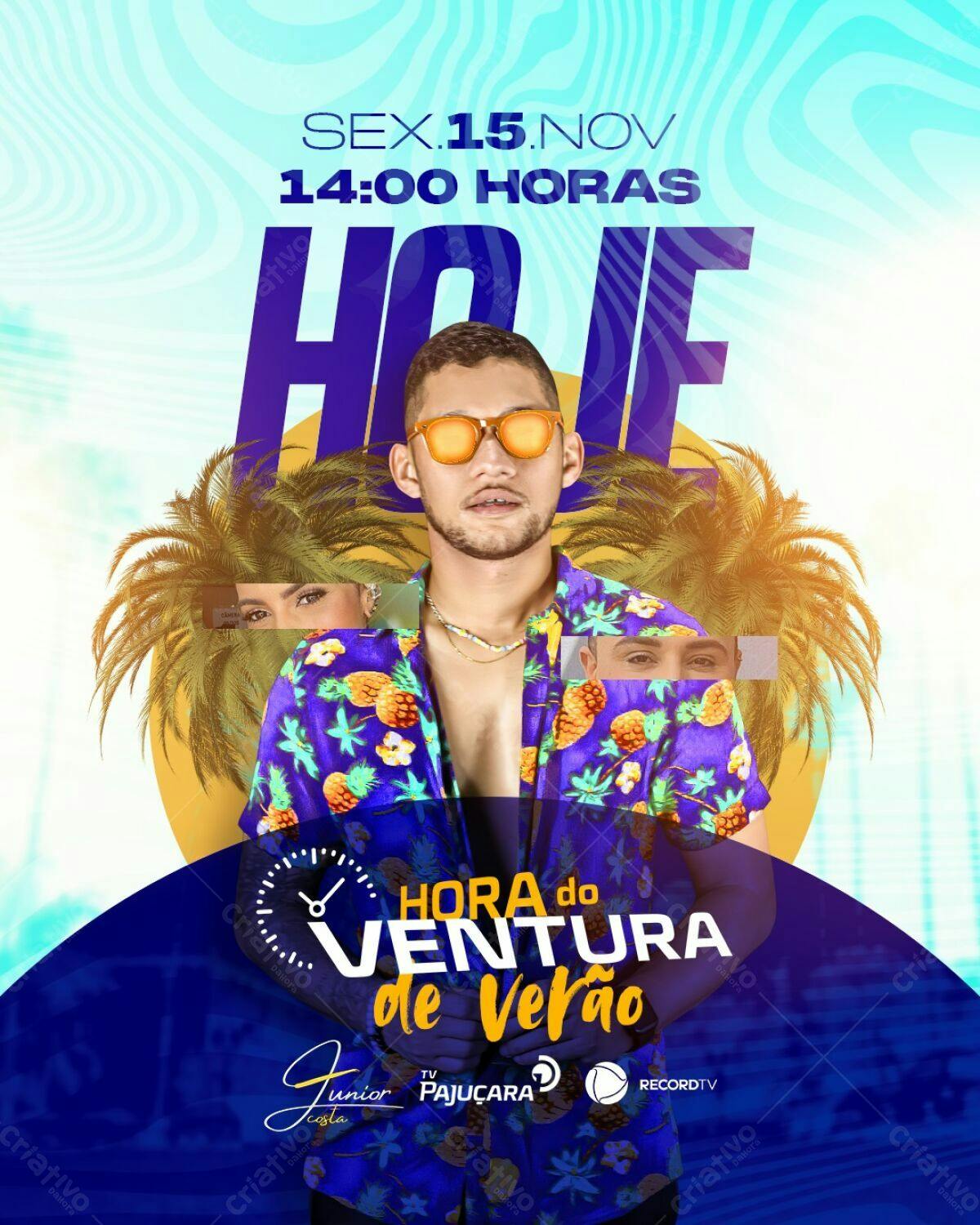 Flyer Hora do Ventura de Verão PSD Editável
