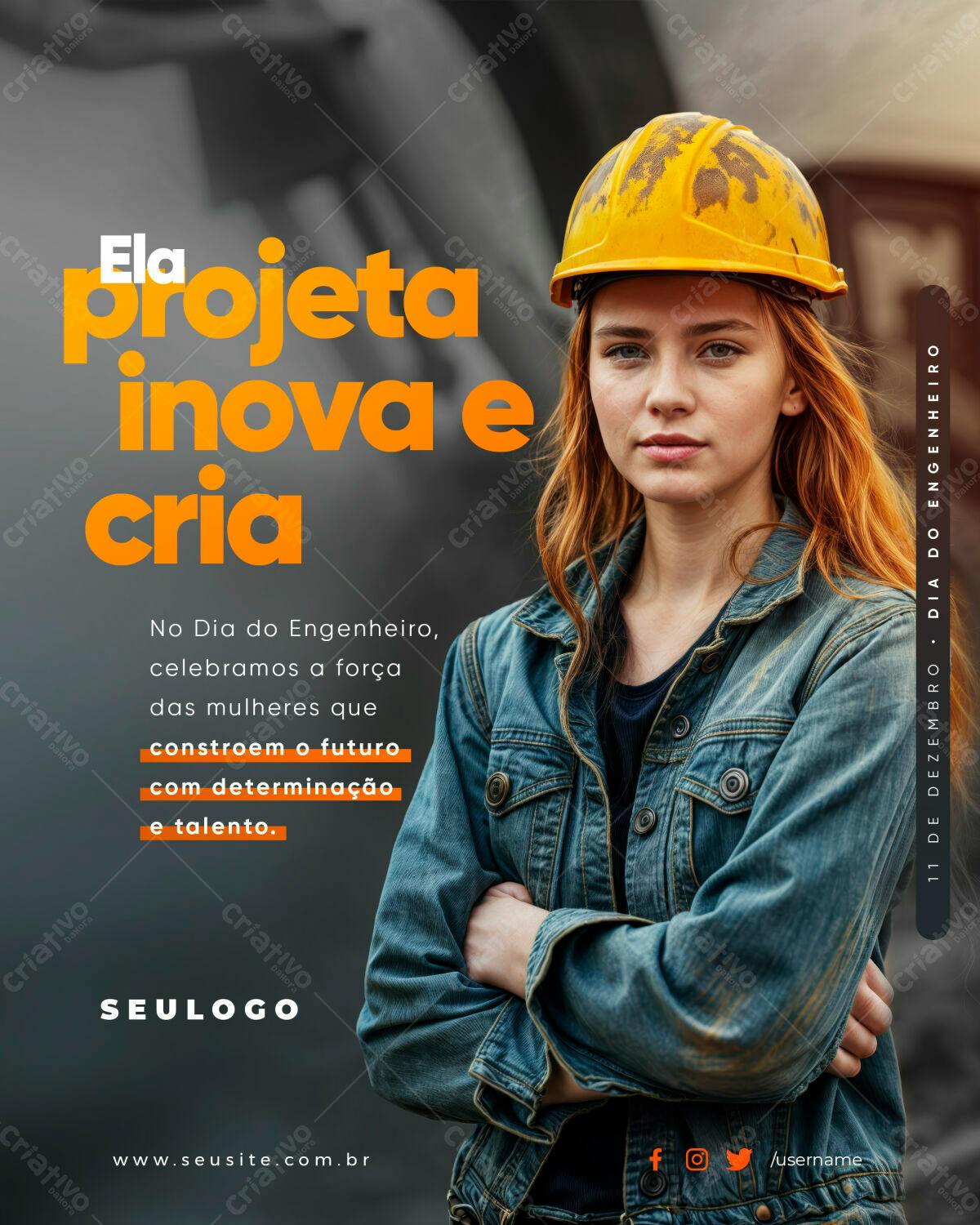Post para Dia do Engenheiro PSD Editável