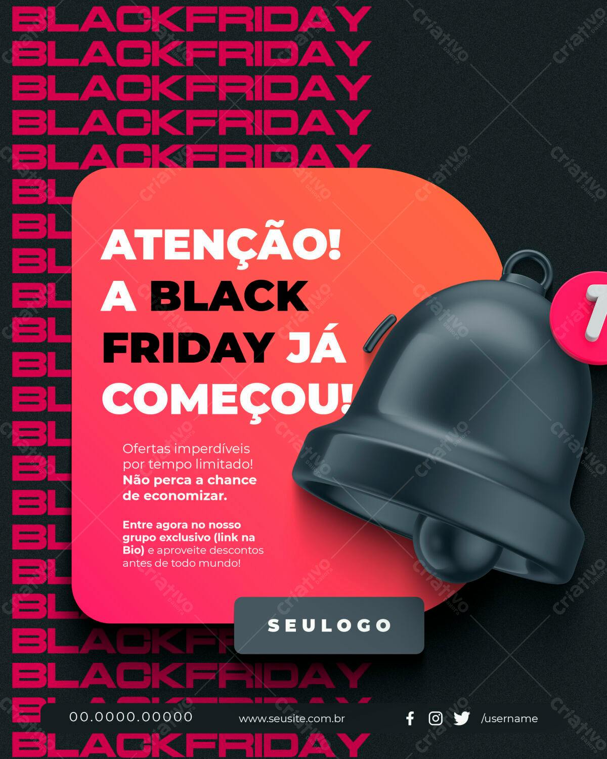 Flyer Black Friday PSD Editável