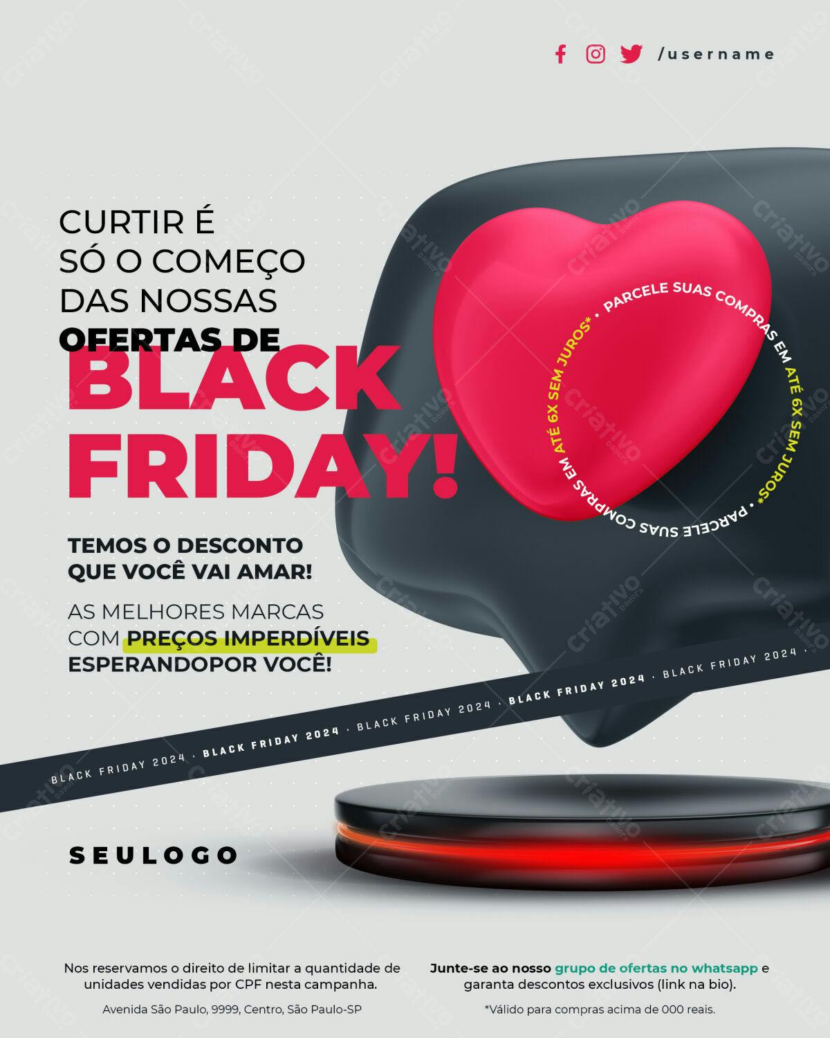 Flyer Black Friday PSD Editável