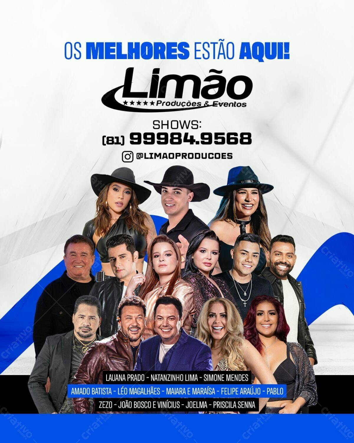 Flyer para Show de Música Sertaneja PSD Editável