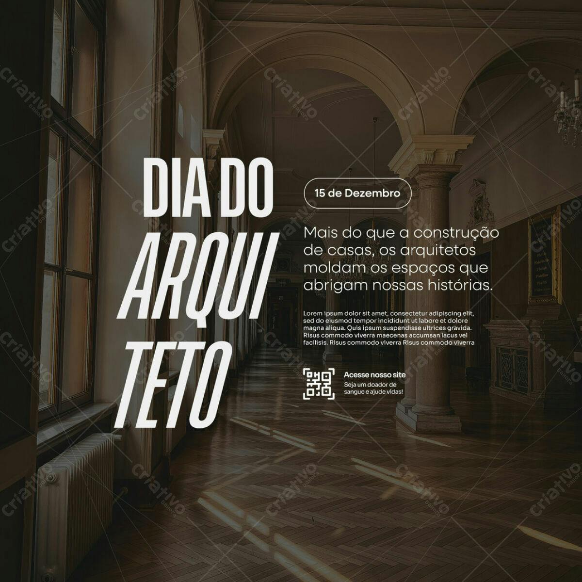 Postagem Dia do Arquiteto PSD Editável