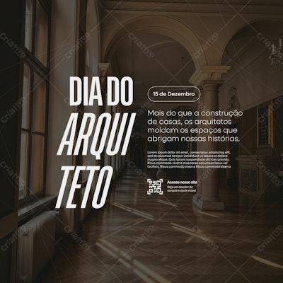 Postagem Dia do Arquiteto PSD Editável
