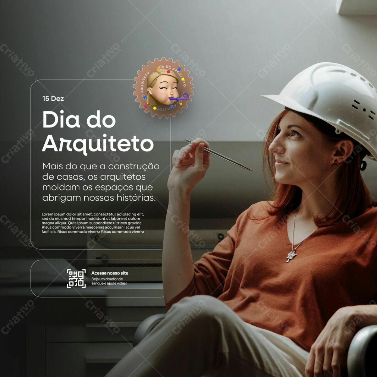 Postagem Dia do Arquiteto PSD Editável