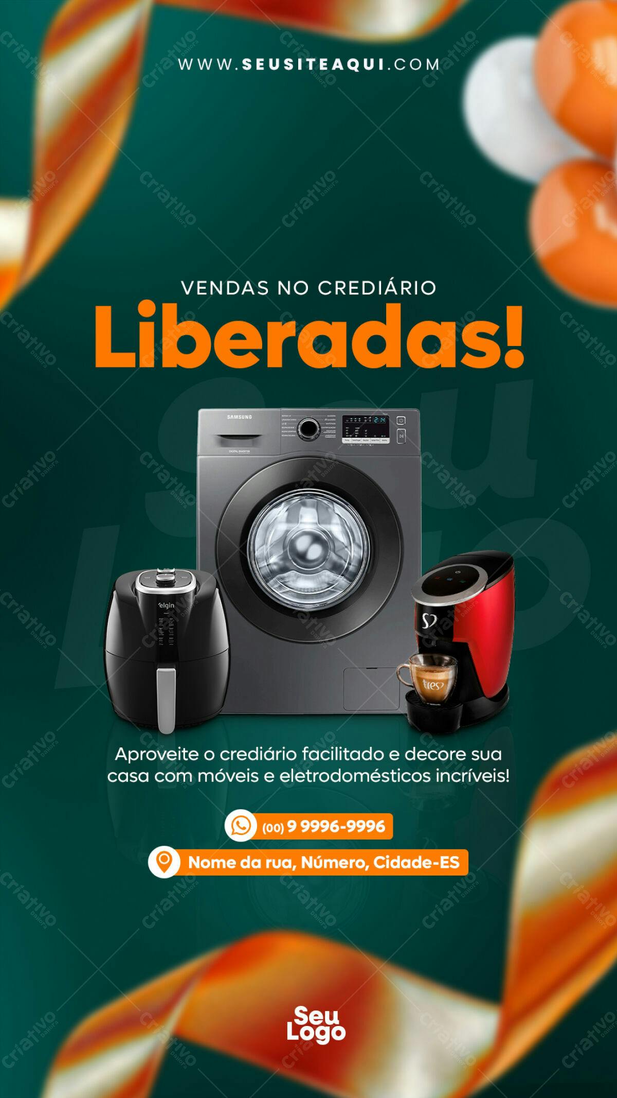 Flyer Vendas no Crediário PSD Editável
