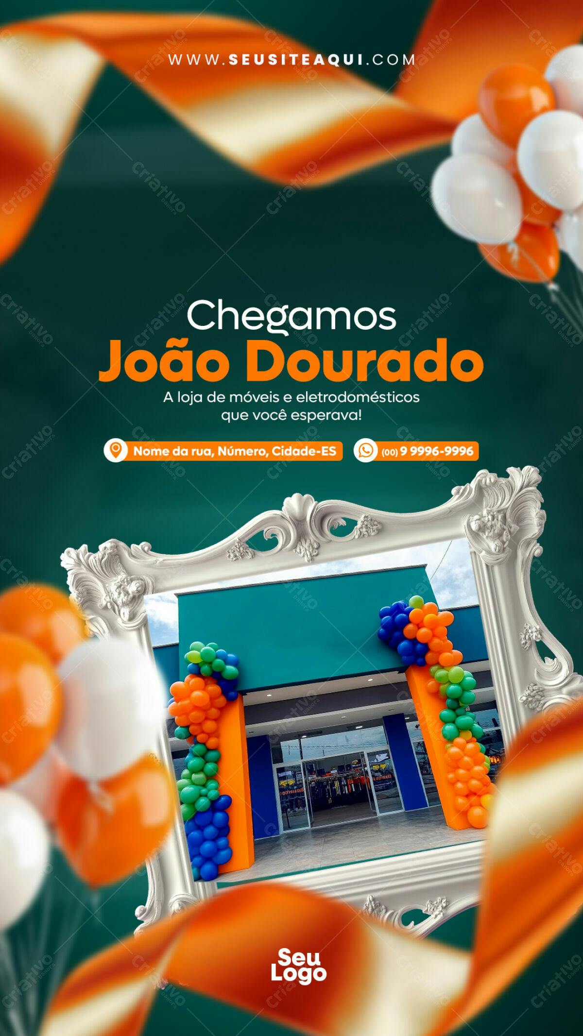 Flyer Inauguração Loja João Dourado PSD Editável