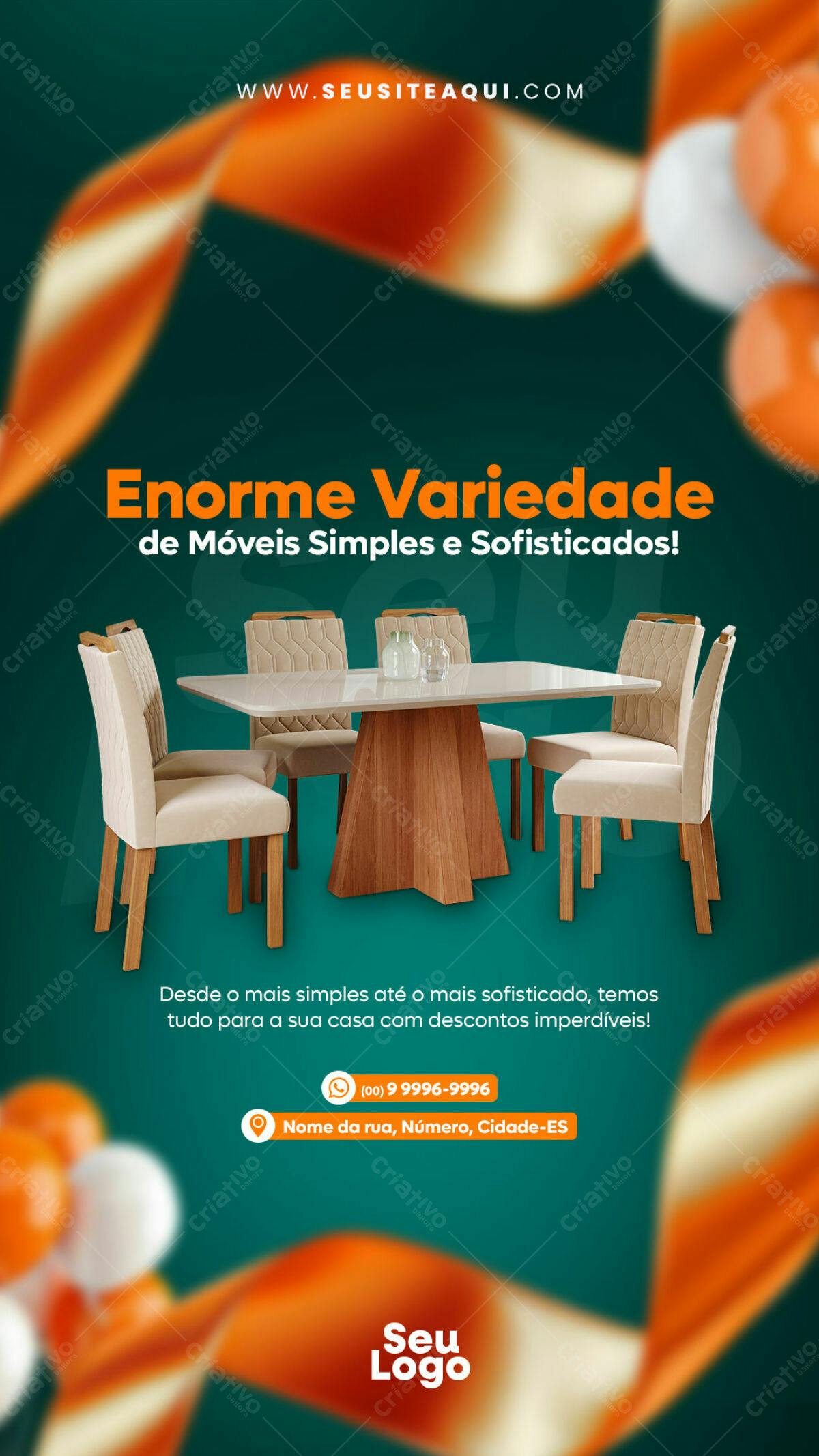 Flyer para Promoção de Móveis PSD Editável