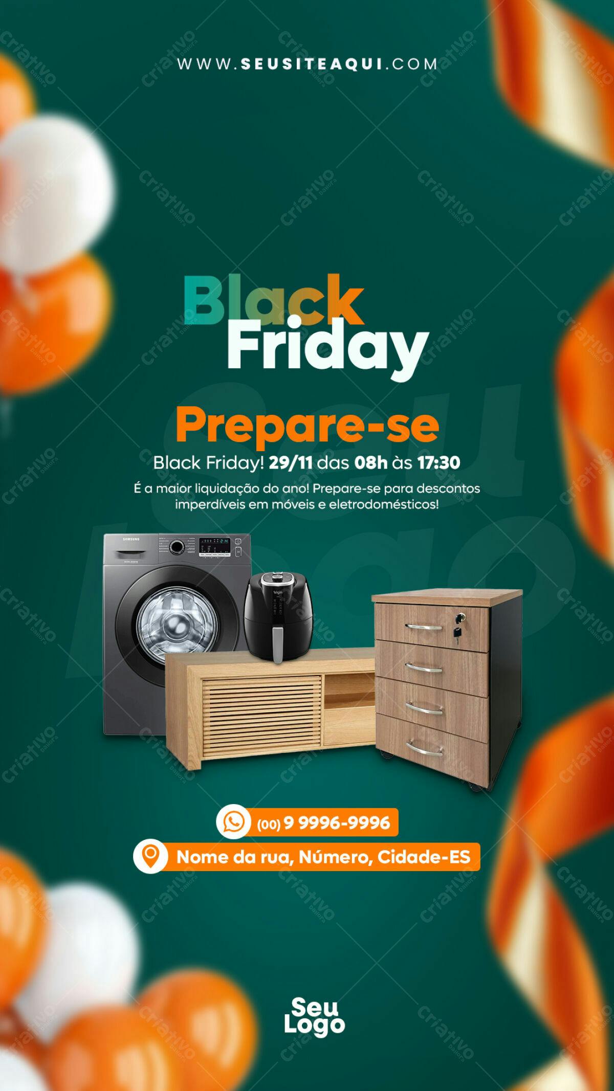 Flyer Black Friday PSD Editável