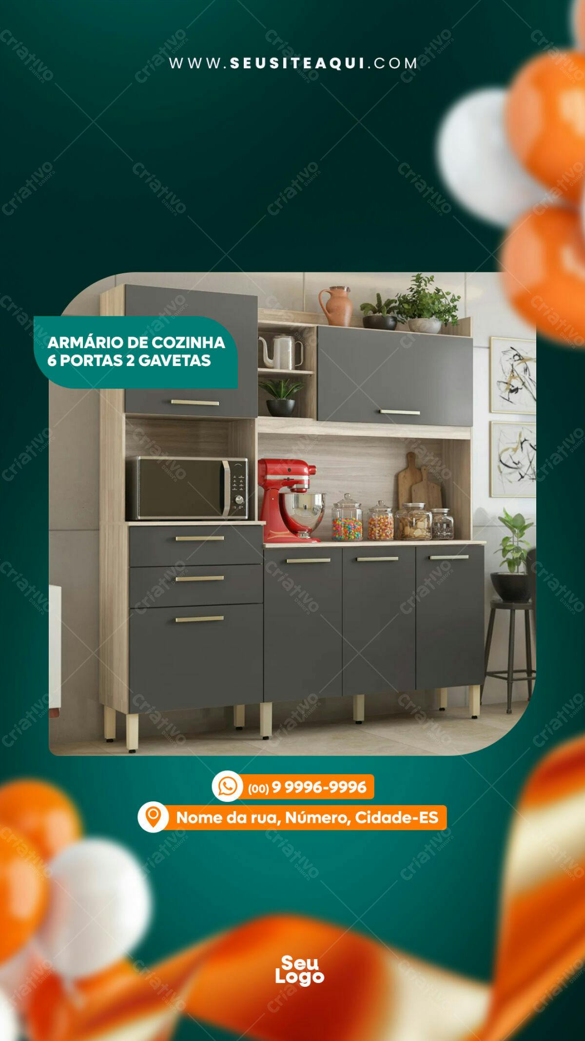 Móvel de Cozinha PSD Editável