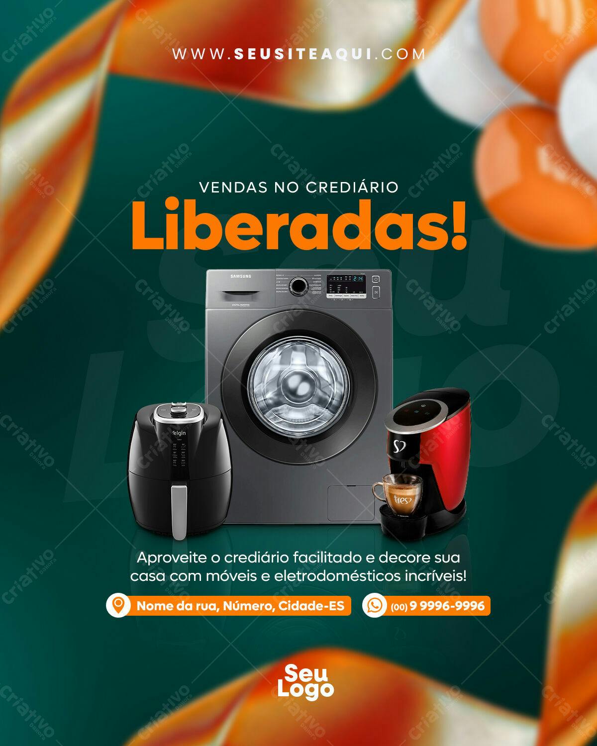 Flyer Vendas no Crediário PSD Editável
