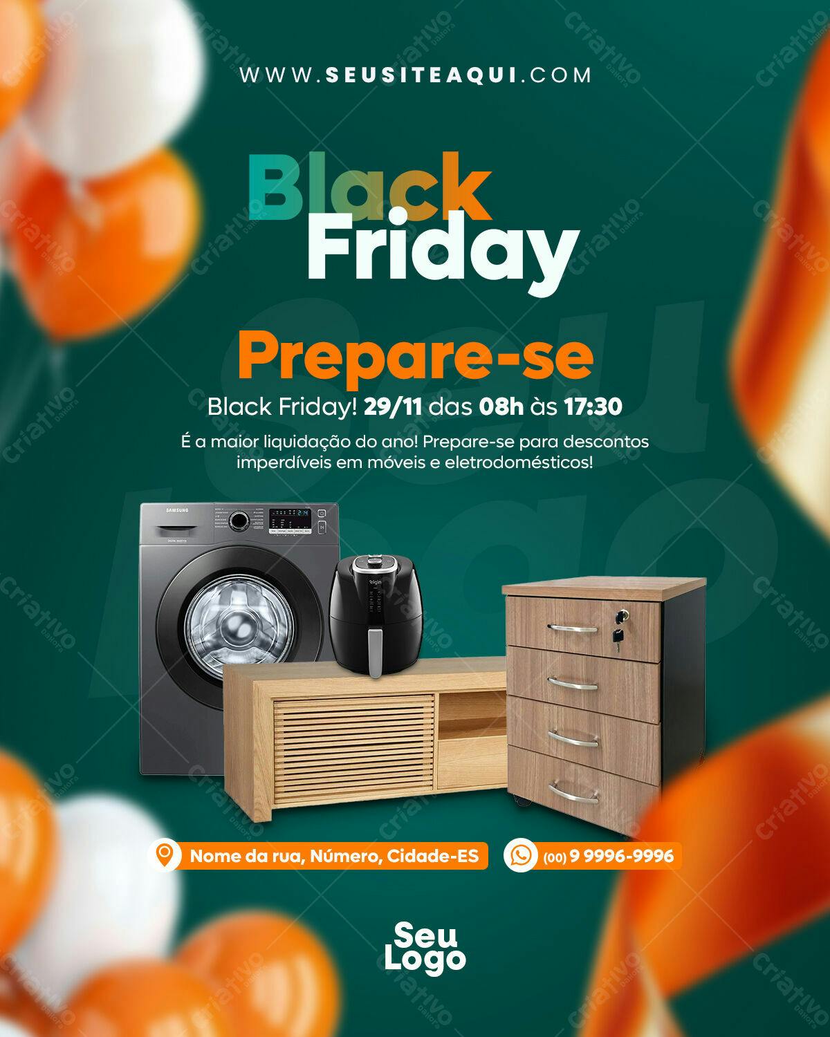 Flyer Black Friday PSD Editável