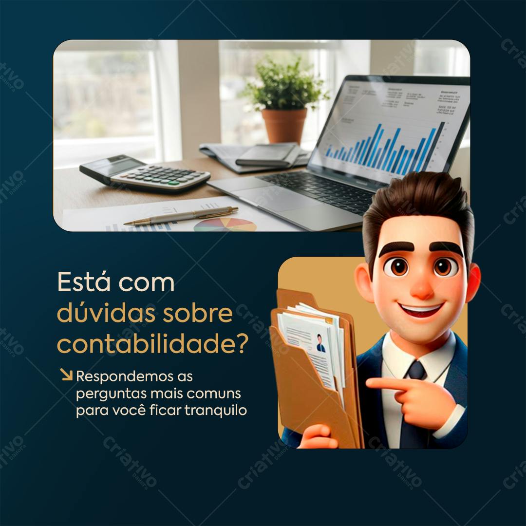 Post para Contabilidade PSD Editável