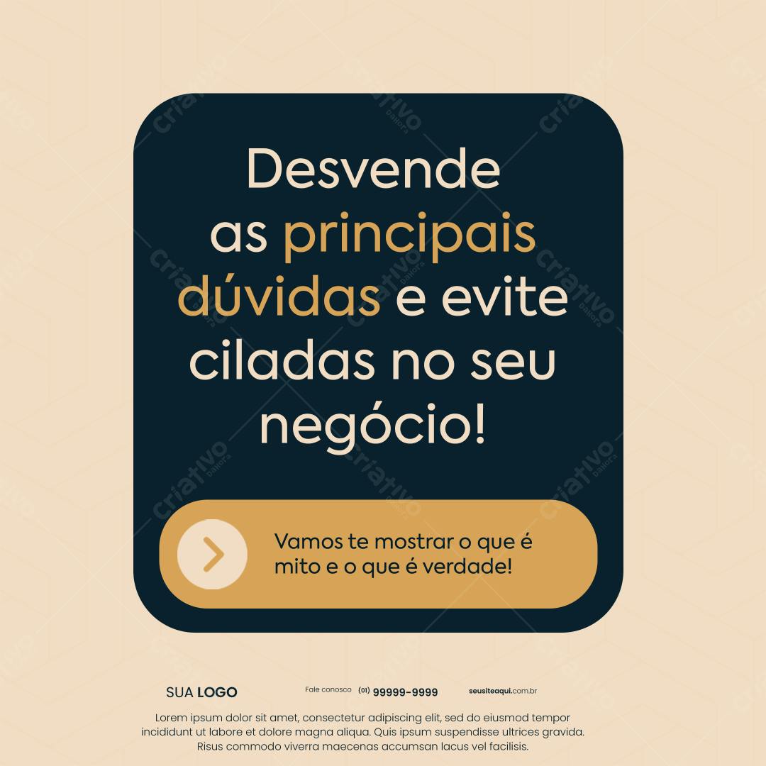 Post para Redes Sociais PSD Editável