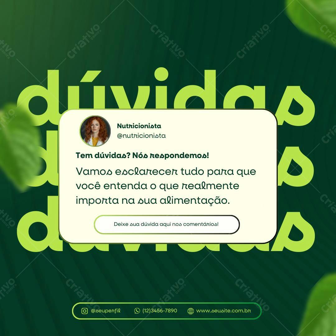 Post para Nutricionista PSD Editável