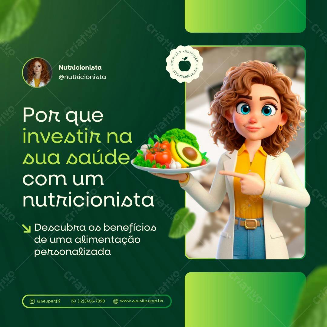 Post para Nutricionista PSD Editável