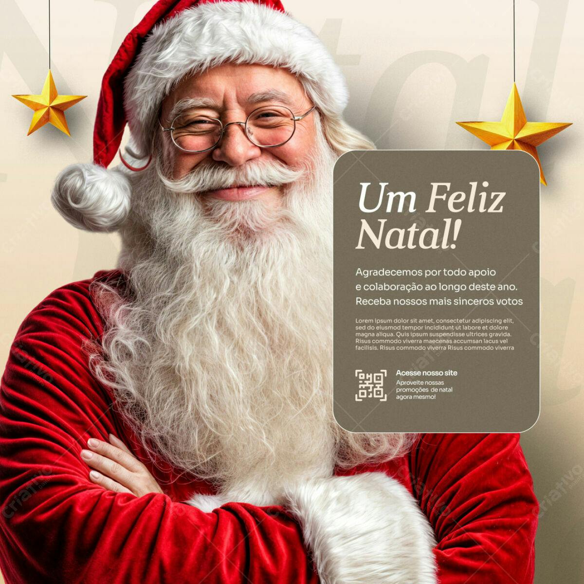 Postagem de Boas Festas Natal PSD Editável