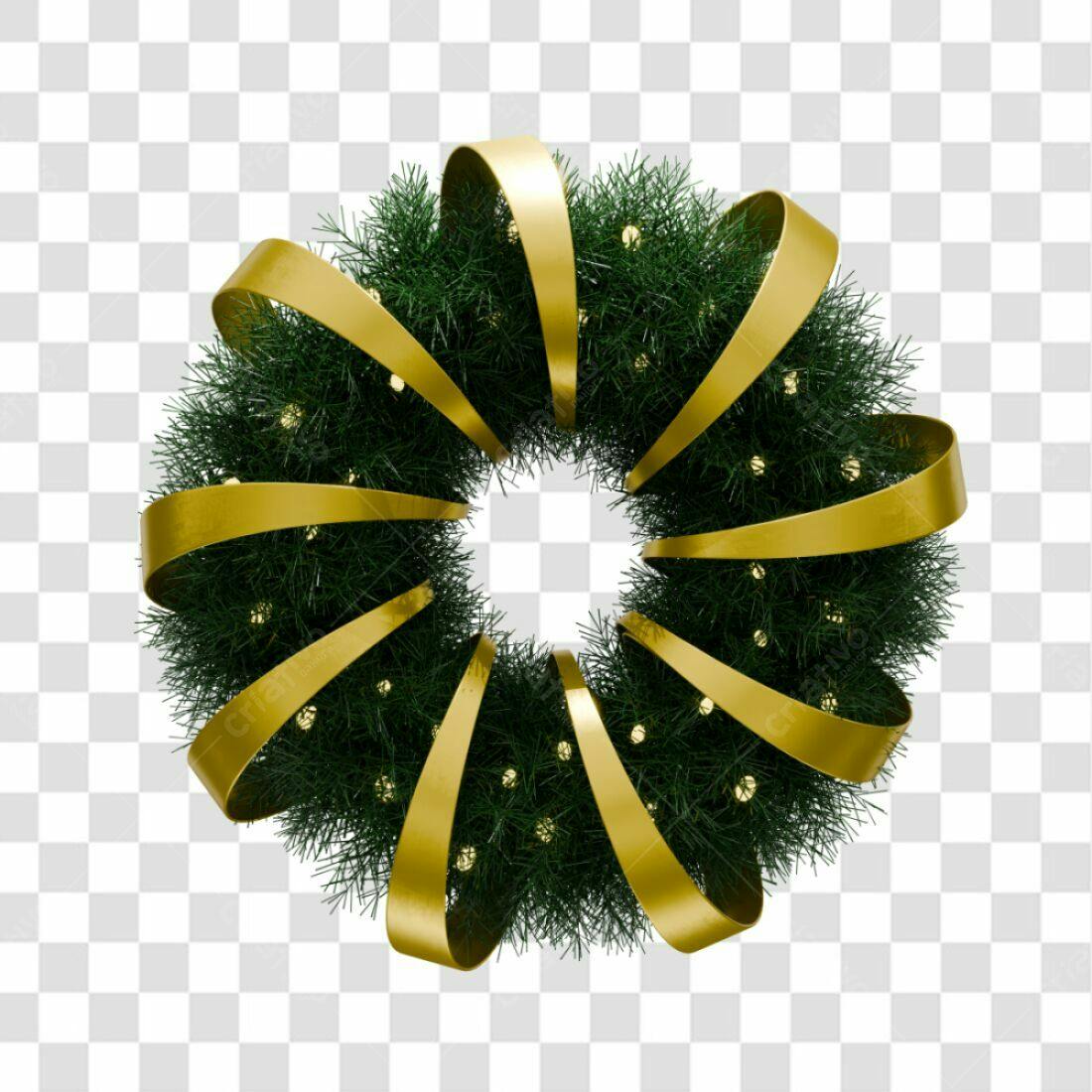 Coroa de Natal PNG com fundo transparente