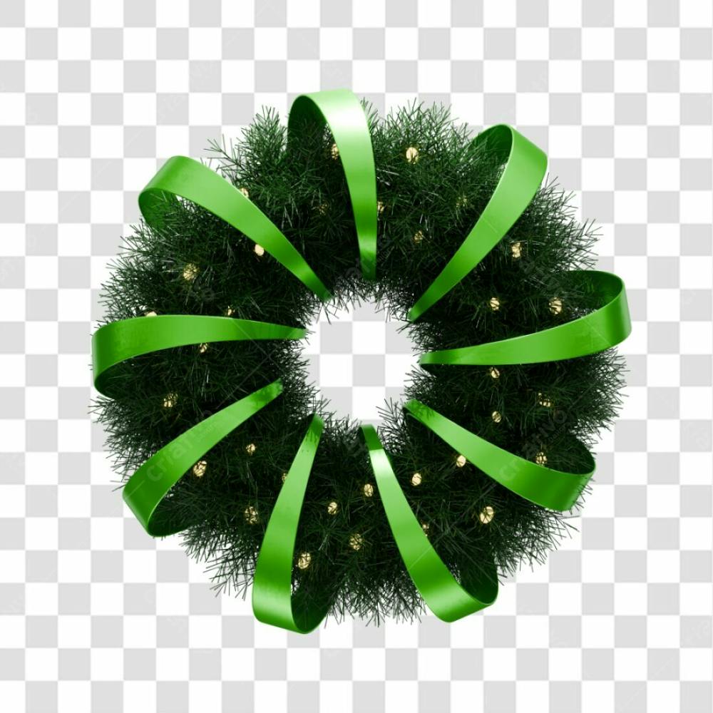 Guirlanda 3D Render Sem Fundo Png Alta Qualidade Premium
