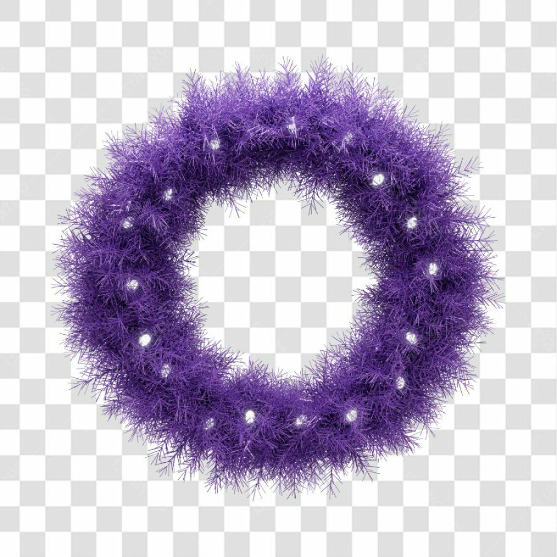 Coroa Natalina Roxa PNG com fundo transparente
