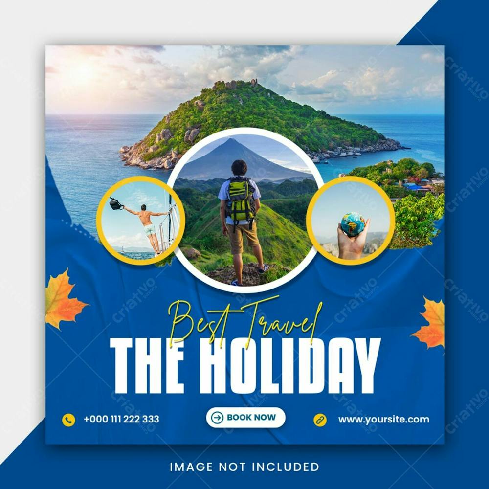 The Travel Holiday Social Media Instagram Post Banner Template