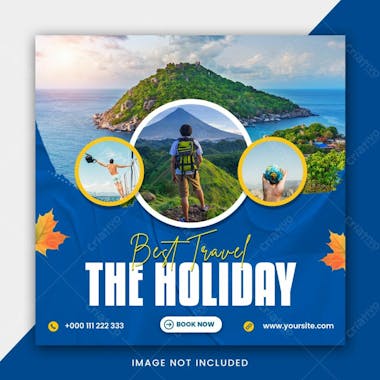 The Travel Holiday Social Media Instagram Post Banner Template