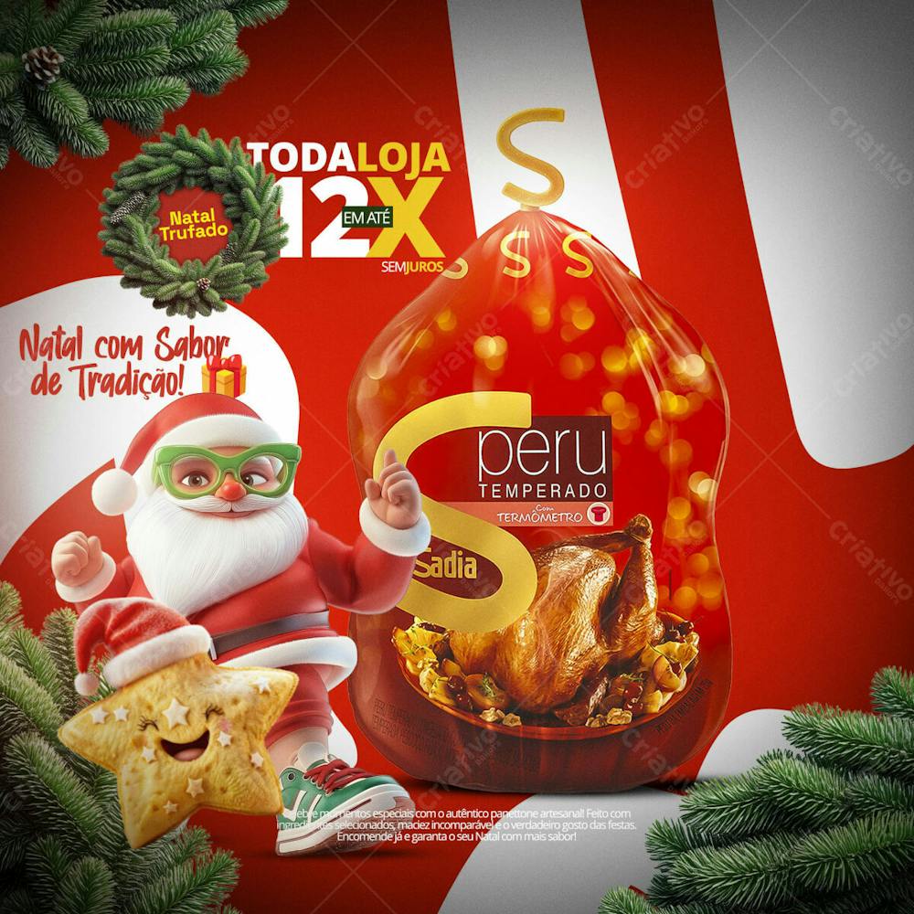 Campanha De Natal Com Visconti Panettone Sabor Trufa Psd Editavel 04
