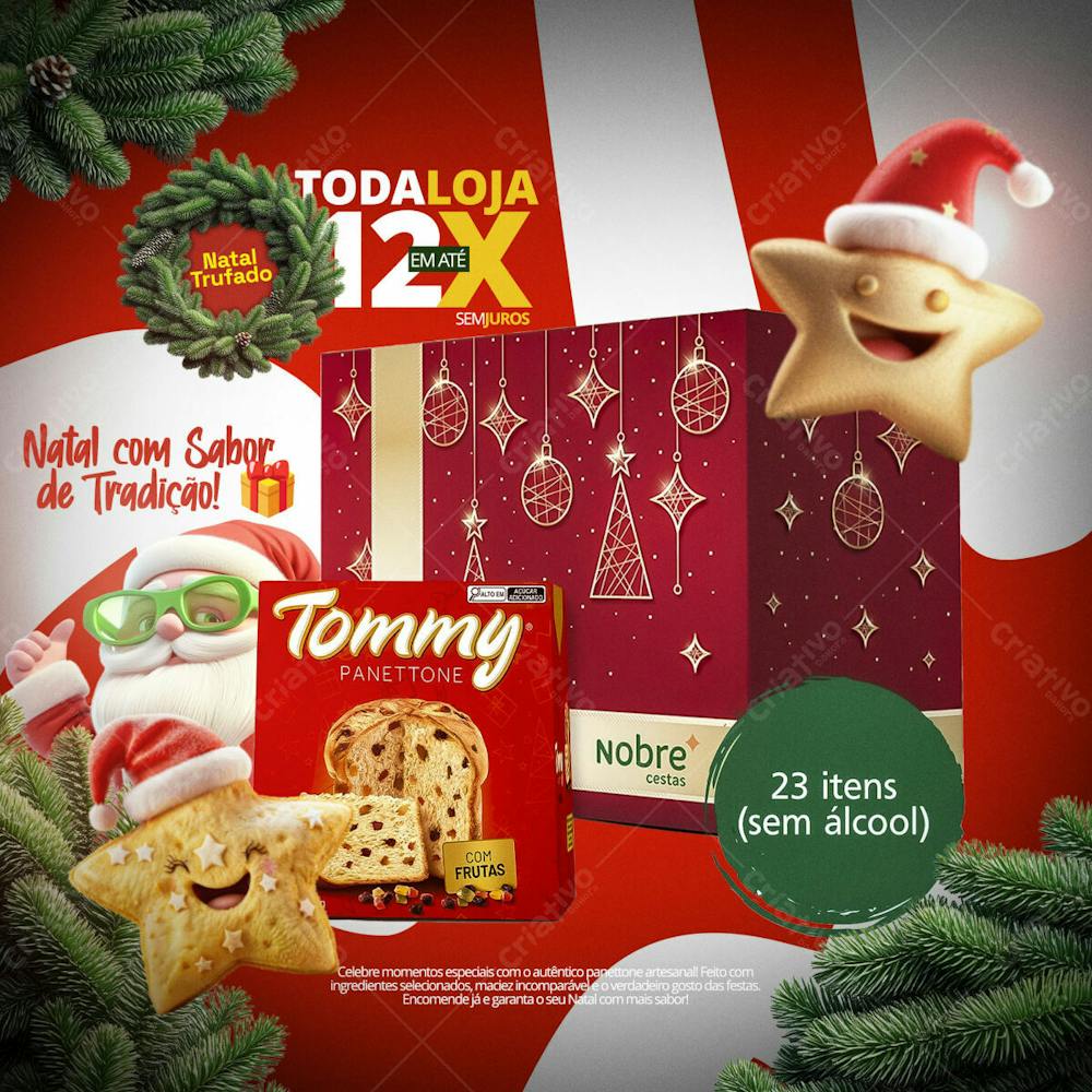 Campanha De Natal Com Visconti Panettone Sabor Trufa Psd Editavel 05