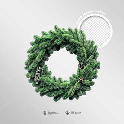 Guirlanda De Natal 3D Elemento Para Composição
