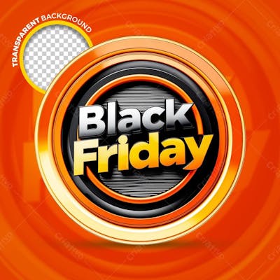 Selo 3D Black Friday Psd