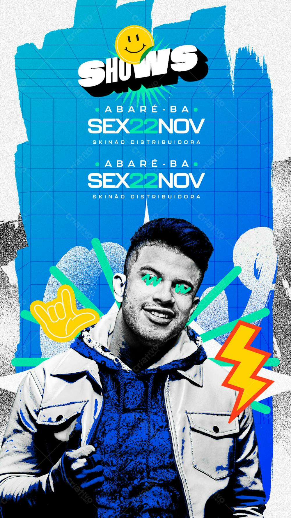 Flyer Agenda De Shows Ávine Vinny Story Psd Editável