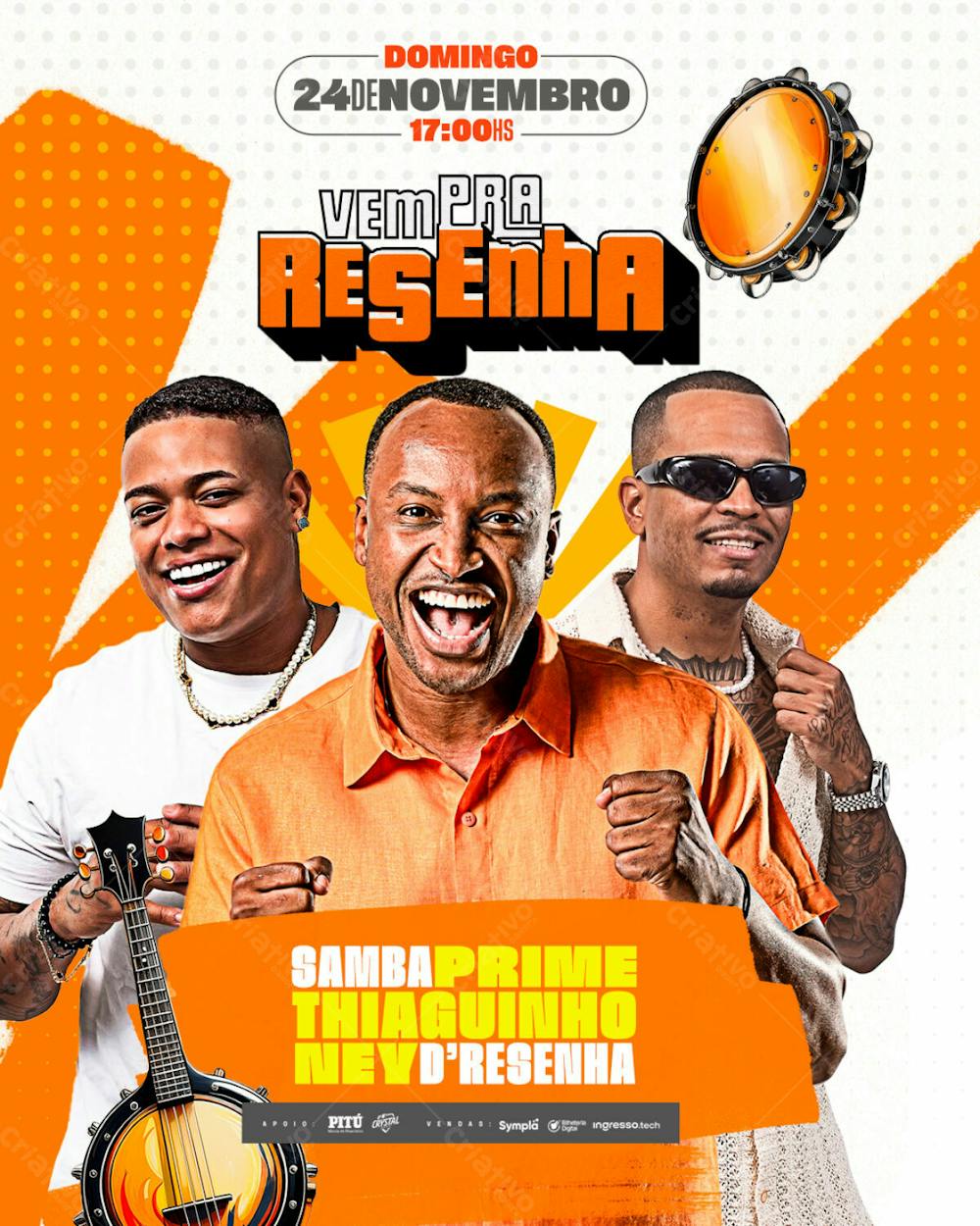 Flyer Evento Vem Pra Resenha Feed Psd Editável