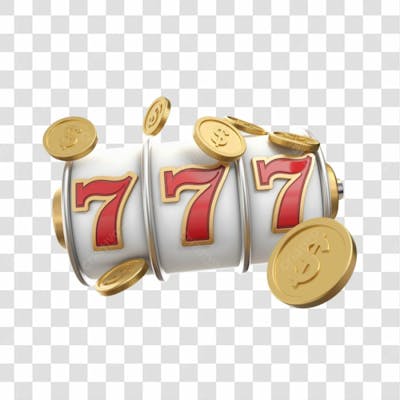 3D Render 777 Elemento Ícone Psd Png