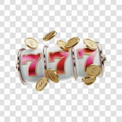 3D Render 777 Elemento Ícone Psd Png