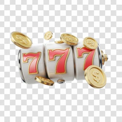 3D Render 777 Elemento Ícone Psd Png