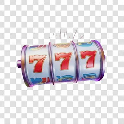 3D Render 777 Elemento Ícone Psd Png