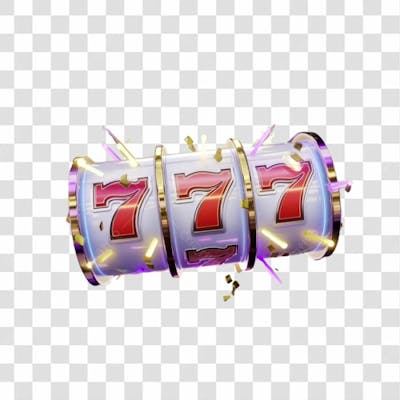 3D Render 777 Elemento Ícone Psd Png