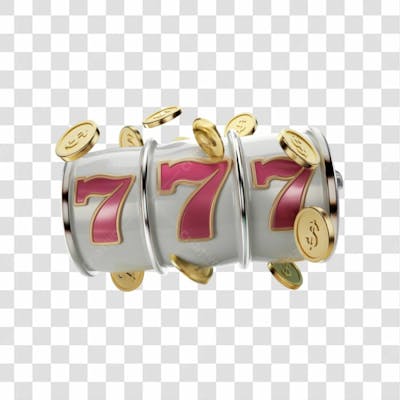 3D Render 777 Elemento Ícone Psd Png