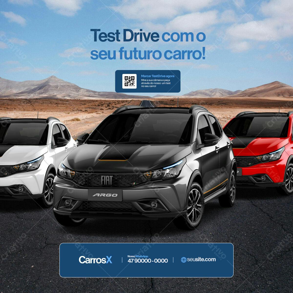 Flyer Test Drive Fiat Argo PSD Editável