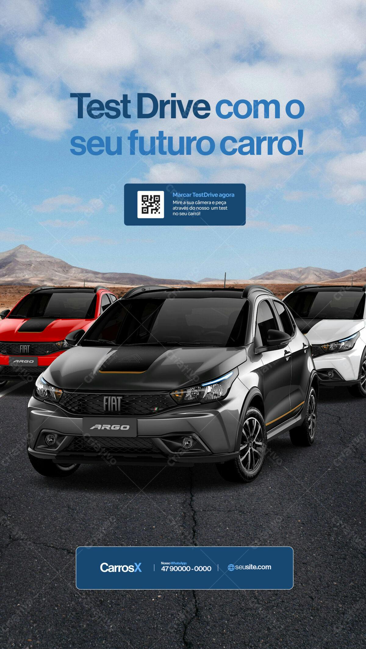 Flyer Test Drive Fiat Argo PSD Editável