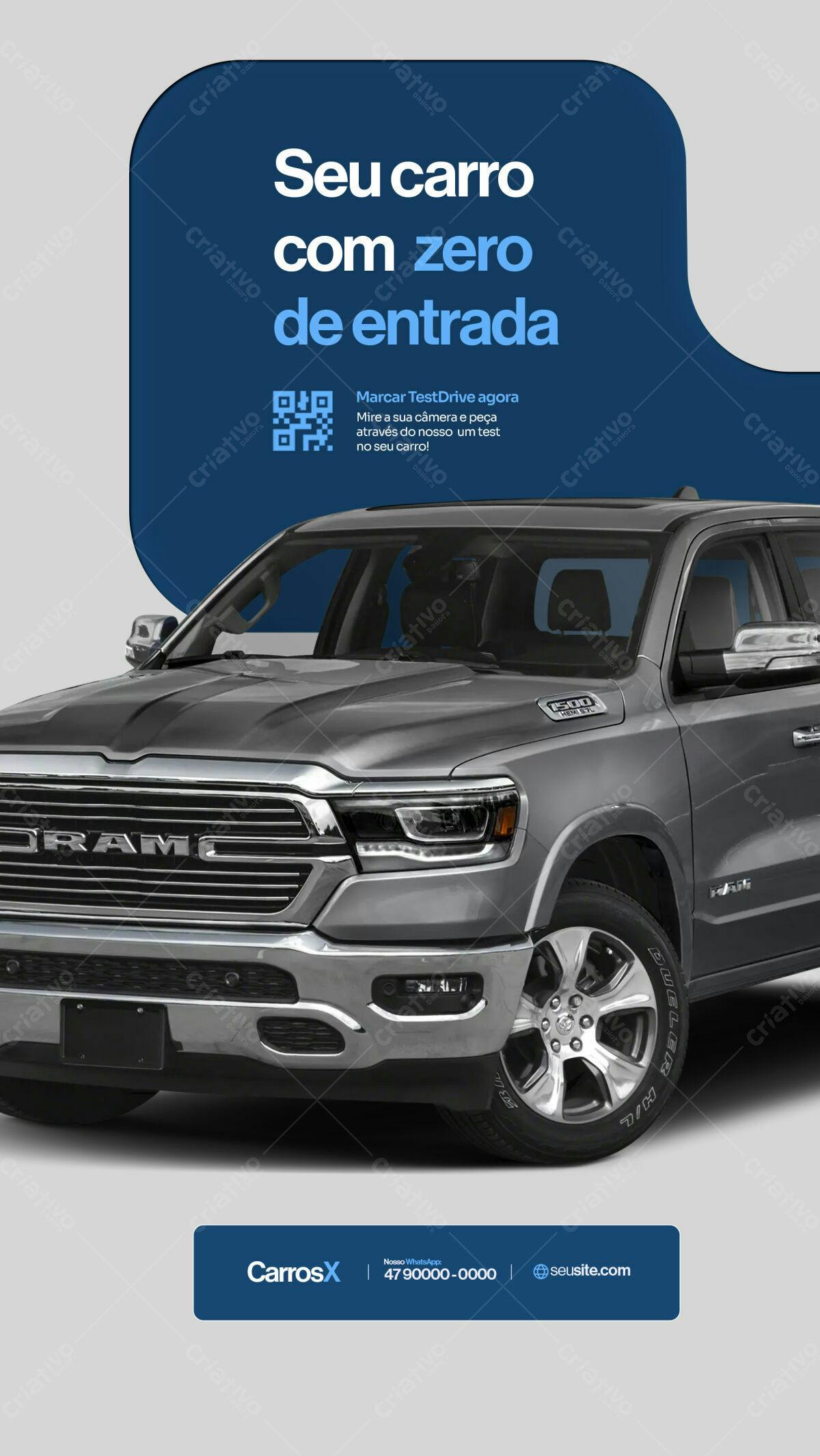 Flyer Promoção Carro Zero Km PSD Editável