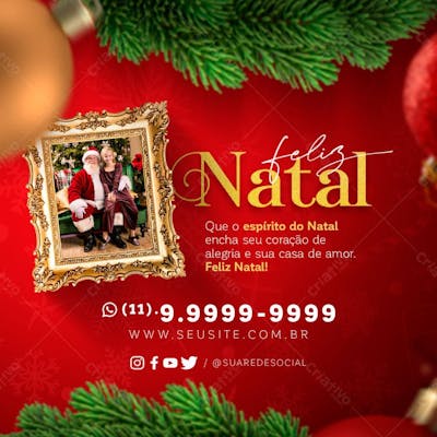 Social Media Feliz Natal Feed Que O Espirito Do Natal