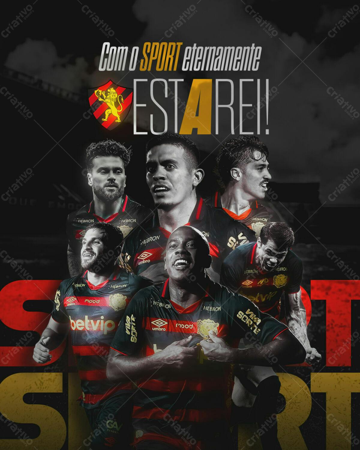 Arte para Torcida do Sport PSD Editável