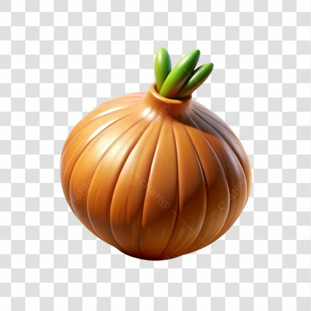 Cebola Elemento 3D Para Composição Png Ia