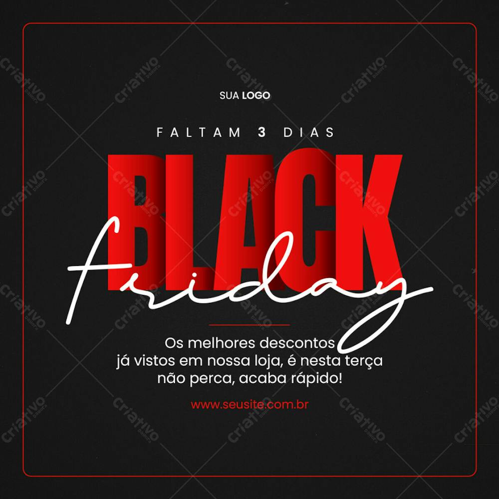 Feed Black Friday Social Media Psd Editável