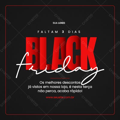 Feed Black Friday Social Media Psd Editável