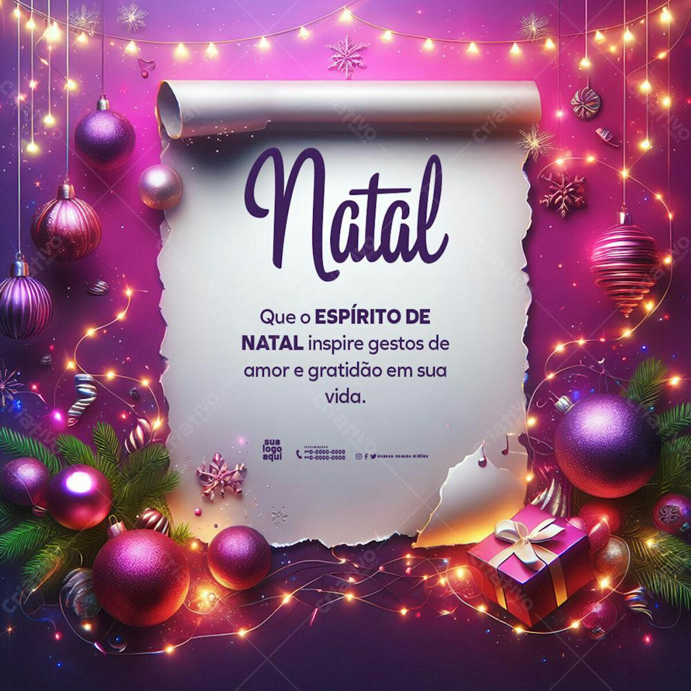 Natal Background Com Enfeites Natalino Para Escrita, Merry Christmas And Happy Holidays, End Of Year Parties Feed