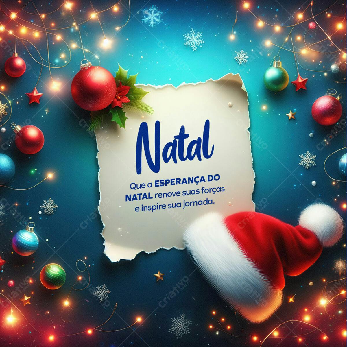 Postagem de Natal PSD Editável