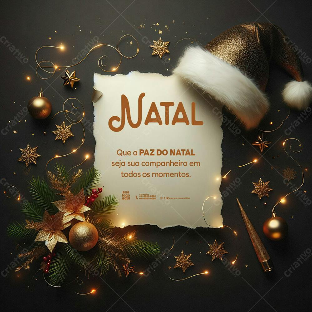 Natal Background Com Enfeites Natalino Para Escrita, Merry Christmas And Happy Holidays, End Of Year Parties Feed