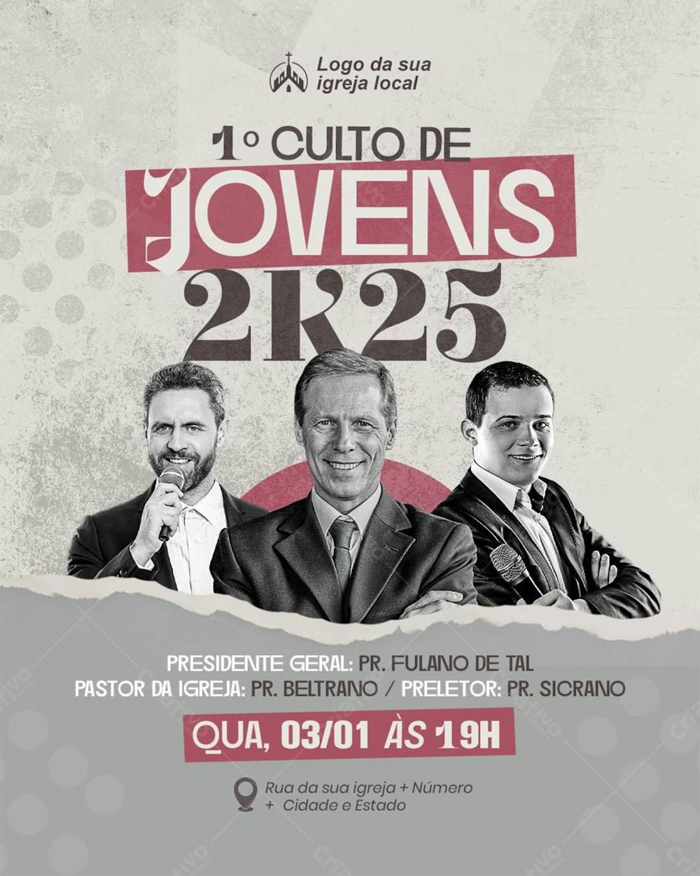 Psd Cartaz Para Culto De Jovens