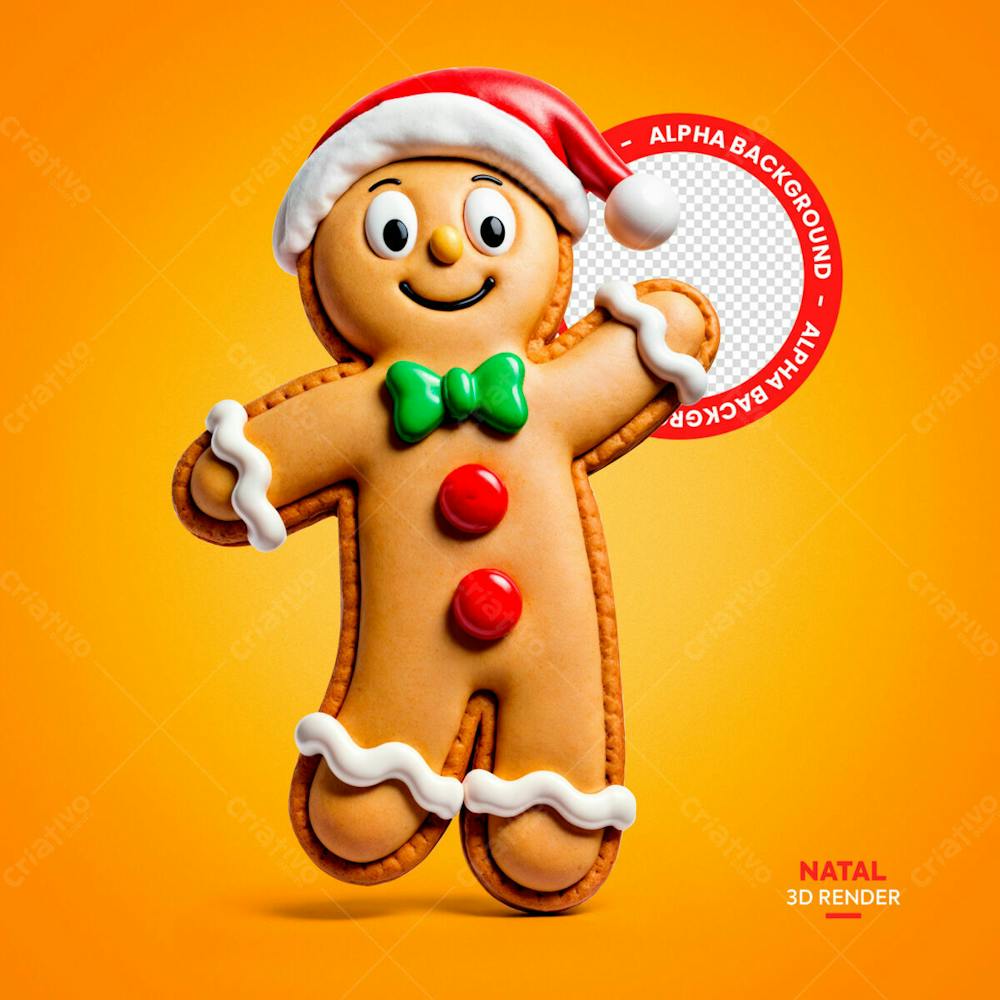 Biscoito De Natal Elemento 3D